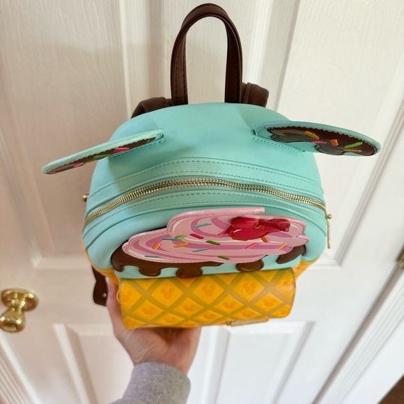 Loungefly Disney Mickey Mouse Sundae Mini Backpack - Picture 6 of 16